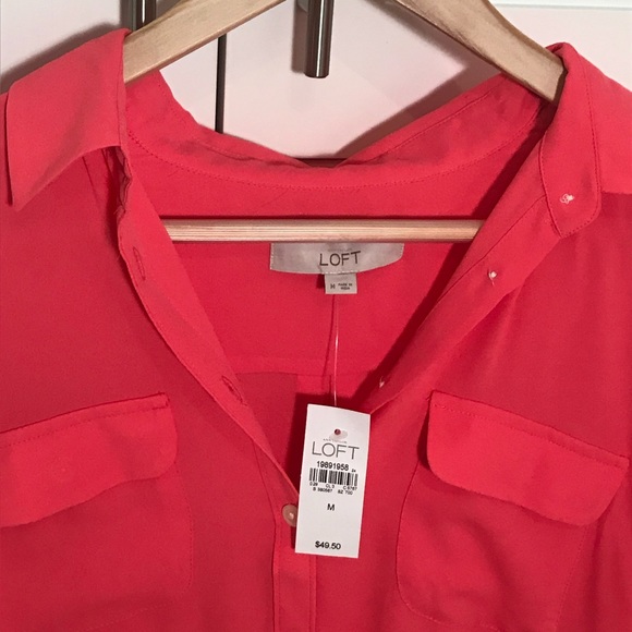 LOFT Tops - Ann Taylor LOFT button down utility blouse